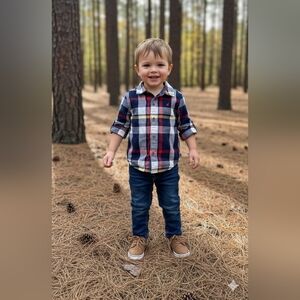 Nautica Kids Plaid Shirt - Red, Blue, Yellow